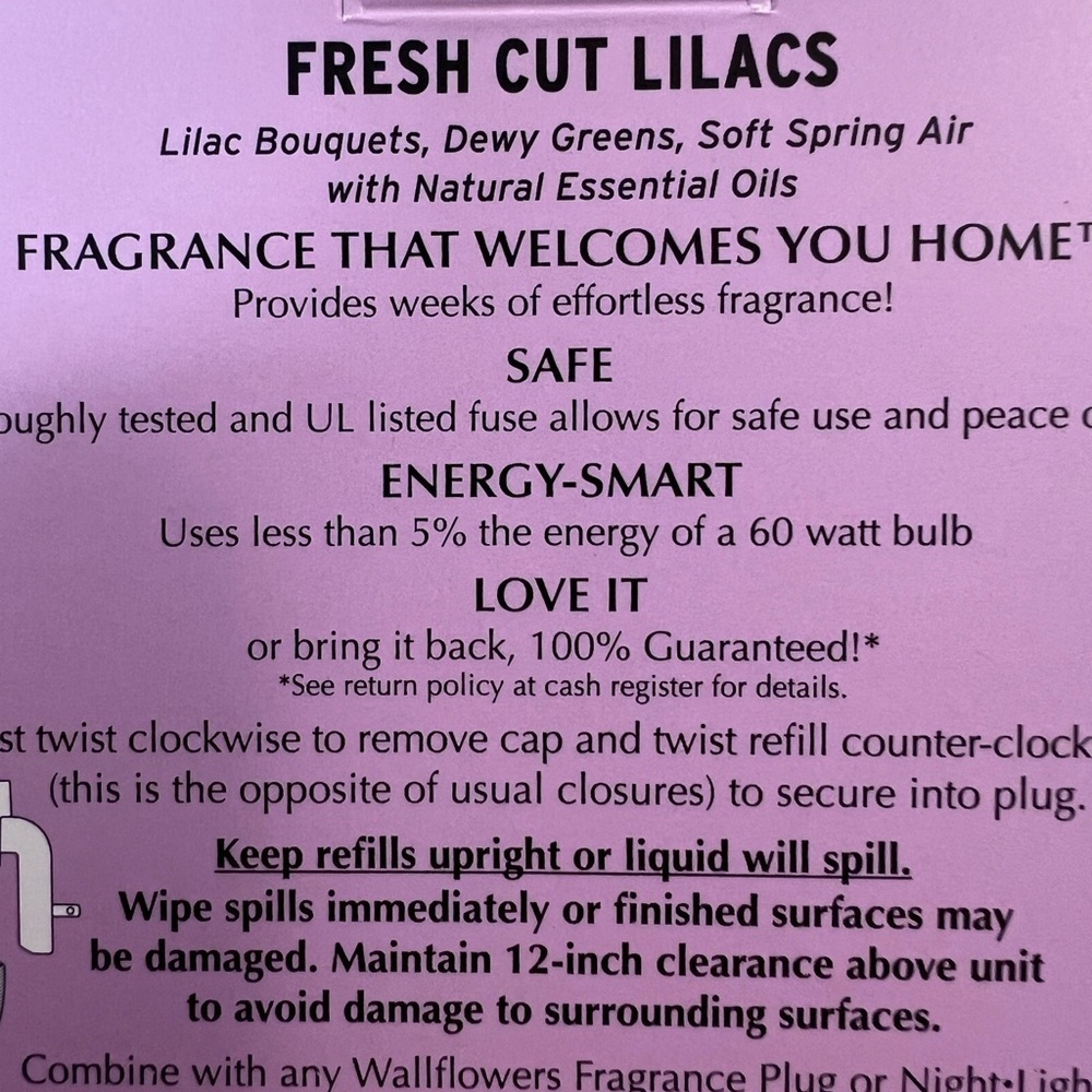 B&BW White Barn "Fresh Cut Lilacs" Wallflowers Home Fragrance Refills 2 Boxes - Picture 7 of 7